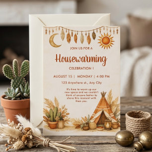 Boho Chic Housewarming Uitnodiging