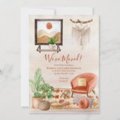 Boho Chic Huisscène Macrame Verhuisbericht Aankondiging (Voorkant)