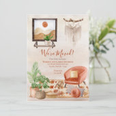 Boho Chic Huisscène Macrame Verhuisbericht Aankondiging (Staand voorkant)