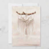 Boho Chic Huisscène Macrame Verhuisbericht Aankondiging (Achterkant)