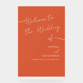 Boho Chic Huwelijk Acryl teken Welkom. Bord (Voorkant)