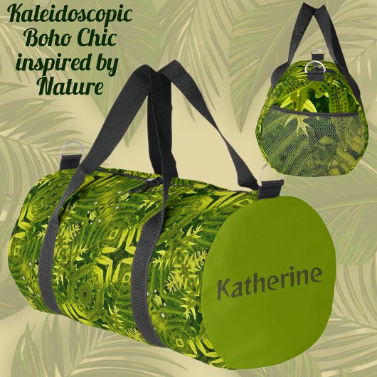 Boho Chic Kaleidoscoop Groene Varens Plunjezak