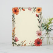 Boho Chic Kantoor Papier Briefhoofd (Staand voorkant)