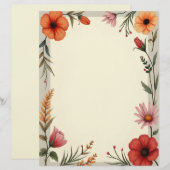 Boho Chic Kantoor Papier Briefhoofd (Voorkant / Achterkant)