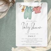 Boho Chic Kleding op Lijn Baby shower Kaart
