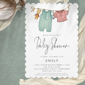 Boho Chic Kleding op Lijn Baby shower Kaart
