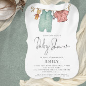 Boho Chic Kleding op Lijn Baby shower Kaart