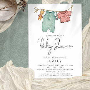 Boho Chic Kleding op Lijn Baby shower Kaart