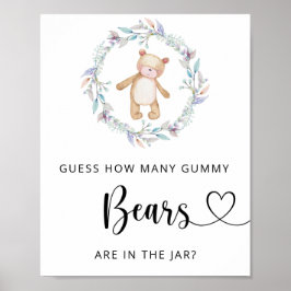 Boho chic kleine beer raad hoeveel GUMMY beren Poster
