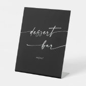 Boho Chic KLEUR BEWERKBAAR Dessert Bar Trouwen Reclamebord Met Voetstuk (Voorkant)