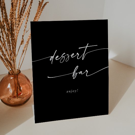 Boho Chic KLEUR BEWERKBAAR Dessert Bar Trouwen Reclamebord Met Voetstuk