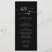 Boho Chic KLEUR BEWERKBARE Dankjewel en Trouwdag Menu (Voorkant)