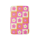 Boho Chic Kleurrijke Bloemen Patroon Retro Badmat (Voorkant Verticaal)