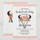 Boho Chic Koe schedel Bachelorette Feestuitnodigin Kaart (Voorkant / Achterkant)