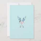 Boho Chic Koe Schedel Bloemen Verjaardagsuitnodigi Kaart (Achterkant)