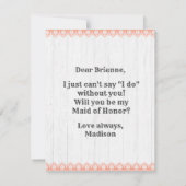 Boho Chic Koe Skull Zal je mijn bruidsmeisje zijn Kaart (Achterkant)