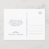 Boho chic koningsblauw bruiloft foto dank u briefkaart (Achterkant)