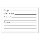 boho chic Koraal Bloemen vrijgezellenfeest Recept  Kaart (Achterkant)