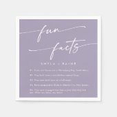 Boho Chic Lavendel Paarse Bruiloft Fact Servetten (Voorkant)