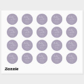 Boho chic lavendel Paarse geluk in liefde gunst Ronde Sticker (Vel)