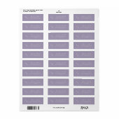 Boho Chic Lavendel Paarse Monogram Adresetiketten Etiket (Full Sheet)