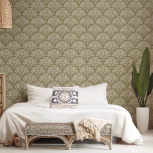 Boho Chic Leaf Scallop Behang