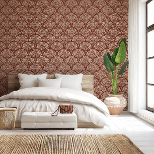 Boho Chic Leaf Scallop Behang