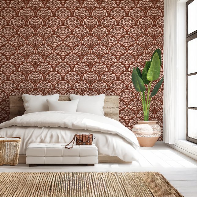 Boho Chic Leaf Scallop Behang (Creator heeft geüpload)