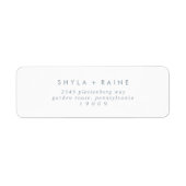 Boho chic leisteen blauw retouradres labels (Voorkant)