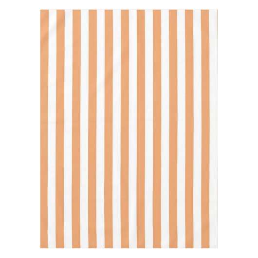 Boho Chic Levendige Oranje Strepen Lente & Zomer Tafelkleed (Voorkant)