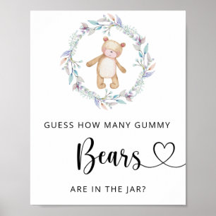 Boho chic little beer raden hoeveel GUMMY-beren Poster