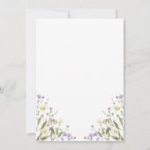 Boho Chic Little Wildflower Baby shower Kaart (Achterkant)
