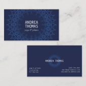 Boho Chic Mandala blauw/blauw Visitekaartje (Voorkant / Achterkant)