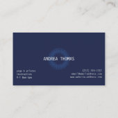 Boho Chic Mandala blauw/blauw Visitekaartje (Achterkant)