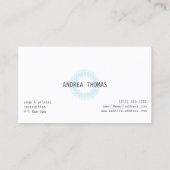 Boho Chic Mandala Blauw/Wit Visitekaartje (Achterkant)