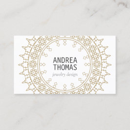 Boho Chic Mandala Faux Goud/Wit Visitekaartje