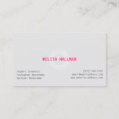 Boho Chic Mandala grijs/roze Visitekaartje (Achterkant)