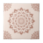 Boho Chic Mandala Modern Accent Neutral Tegeltje (Voorkant)