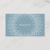 Boho Chic Mandala Namaste Yoga Blauw Visitekaartje (Voorkant)