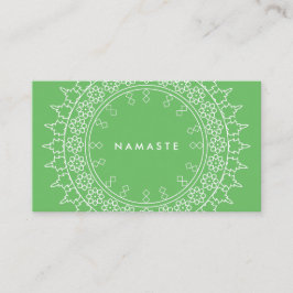 Boho Chic Mandala Namaste Yoga Groen Visitekaartje