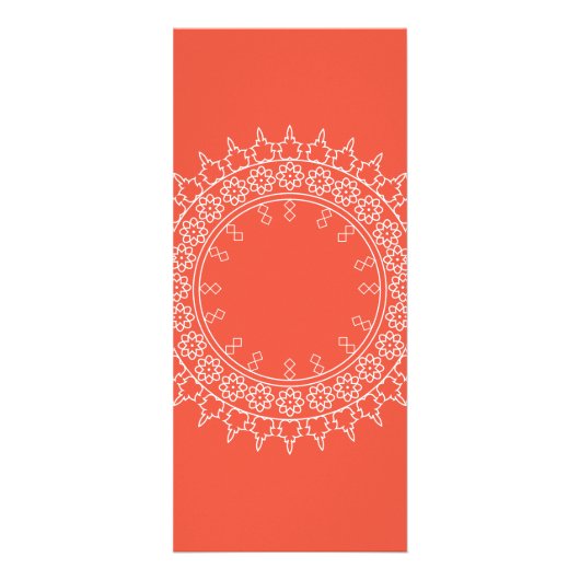 Boho Chic Mandala Namaste Yoga Koraal Rack Kaart (Achterkant)