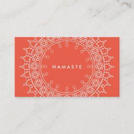 Boho Chic Mandala Namaste Yoga Koraal Visitekaartje