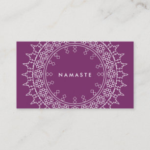 Boho Chic Mandala Namaste Yoga Paarse Visitekaartje