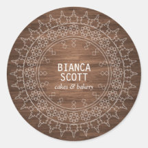 Boho Chic Mandala op Donker Hout