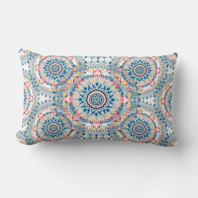 Boho Chic Mandala Patroon Accent Kussen (Voorkant)