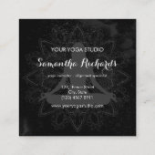 Boho Chic Mandala Trendy Celestial Black White Vierkante Visitekaartje (Achterkant)