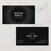 Boho Chic Mandala Zwart/Grijs Visitekaartje (Voorkant / Achterkant)