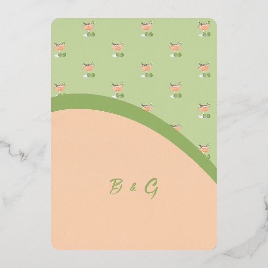 Boho chic margs en het vrijgezellenfeest van het h folie uitnodiging (Achterkant)