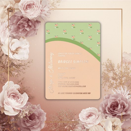 Boho chic margs en het vrijgezellenfeest van het h folie uitnodiging