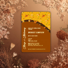 Boho chic margs en het vrijgezellenfeest van het h folie uitnodiging